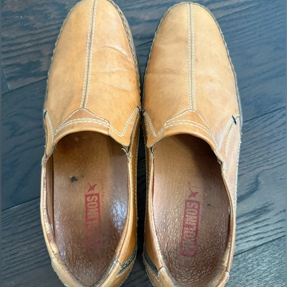PIKOLINOS San Telmo Brown Leather Loafers Size 42